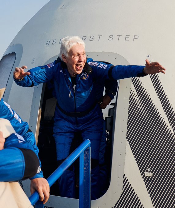 At an age of 82, Wally Funk fulfils her dream of going to space