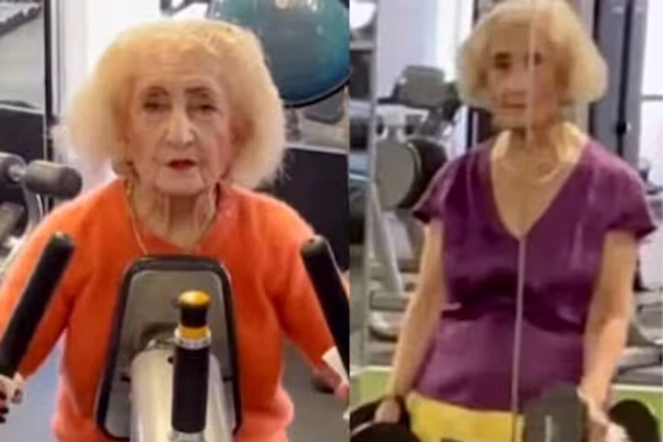 103-Year-Old Woman Hits the Gym