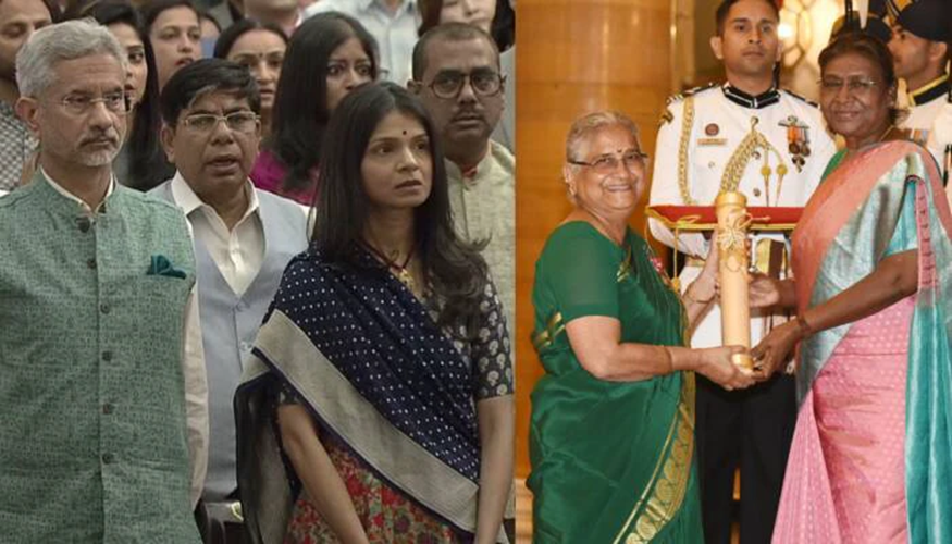 UK’s First Lady, Joins Mother Sudha for Padma Award Ceremony with S Jaishankar