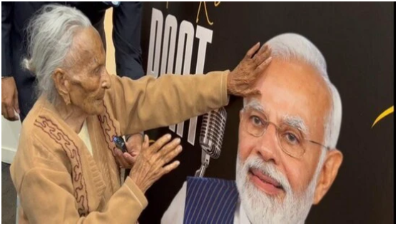 100-Year-Old Woman from Gujarat Applauds PM Modi’s Strong Leadership