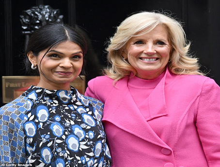 Jill Biden and Akshata Murty meet at Downing Street during Biden’s London