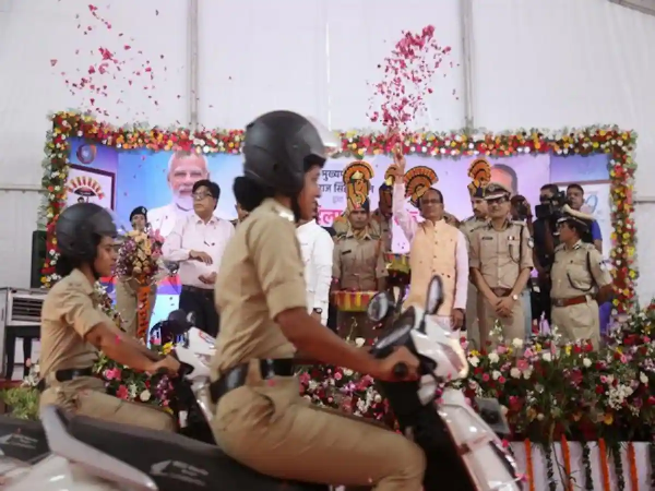 Madhya Pradesh CM Empowers Women Police with Scooters