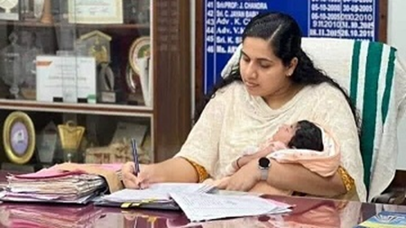 Thiruvananthapuram Mayor Balances Work and Motherhood, Ignites Debate