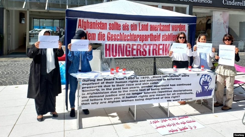 Afghan Women in Germany Stage Hunger Strike Against Taliban’s Gender Apartheid
