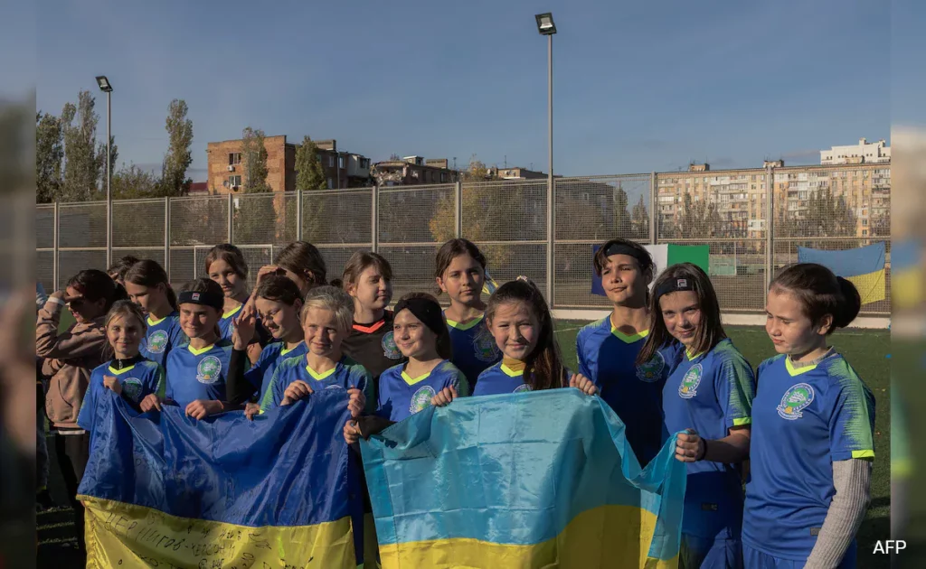 Ukrainian Girls Football Amid Russian Threat