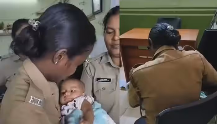 Motherly Love : Kerala Cop Breastfeeds Hospitalized Baby