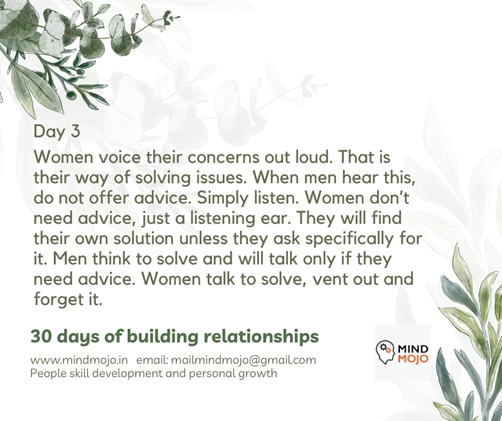 Navigating Relationship Talk: Day 3 of Our 30-Day Journey with Sajitha Rasheed and Mind Mojo