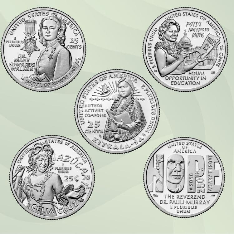 U.S. Quarters to Showcase 5 Pioneering Women in Honor of Historic Female Figures