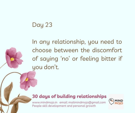 The Power of Setting Boundaries: Day 23 on Our Relationship Journey with Sajitha Rasheed and Mind Mojo