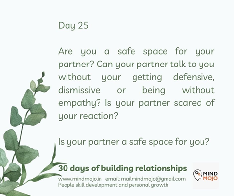 Building a Safe Haven in Your Relationship: Day 25 on Our Relationship Journey