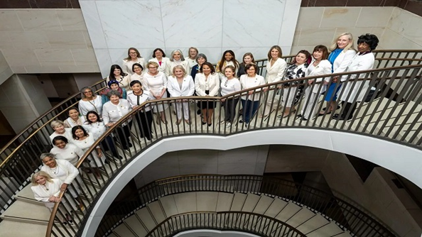 Democratic Congresswomen Don White Attire for Biden’s State of the Union, Advocating Women’s Rights