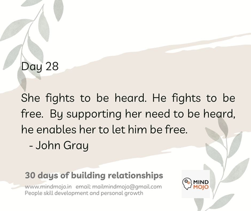 Finding Balance in Relationships: Day 28 on Our Relationship Journey