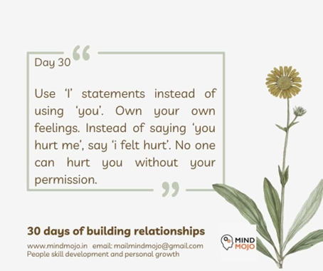Taking Ownership of Feelings: Day 30 on Our Relationship Journey with Sajitha Rasheed and Mind Mojo