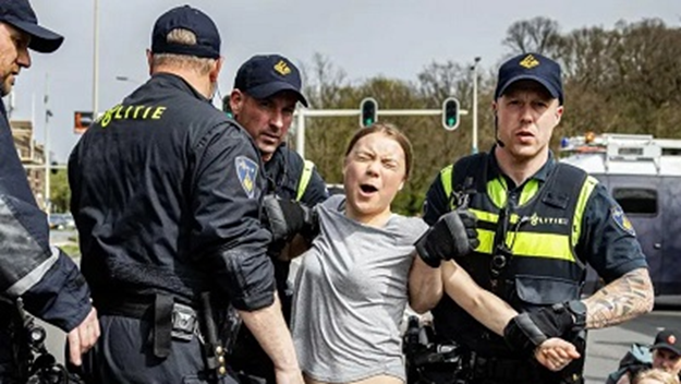 Greta Thunberg Arrested at Hague Climate Protest… Twice