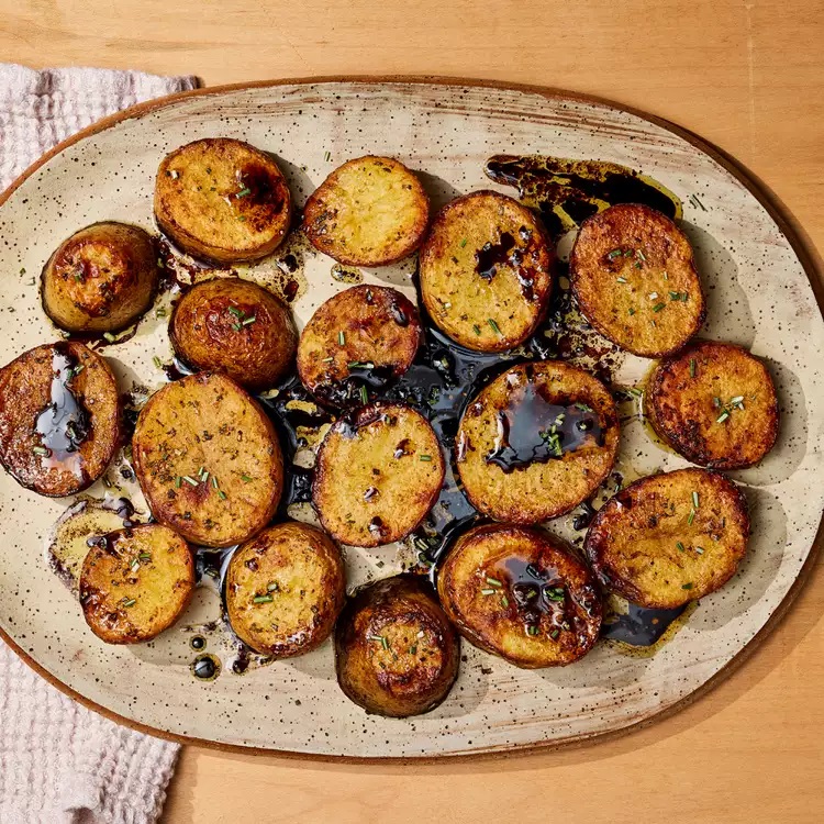 Sure, how about this: Potatoes infused with balsamic and rosemary, cooked in butter until tender